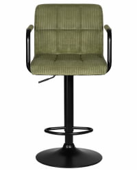 Стул барный ДОБРИН КРУГЕР АРМ БЛАCК (зеленый вельвет (ЛАР-Е2041-7)) / DOBRIN KRUGER ARM BLACK (LAR-E2041-7))