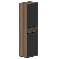 Шкаф высокий 1-секционный КУАРТЗ КЗ.0302.БВ.ГФ.Л левый / QUARTZ QZ.0302.BW.GF.L