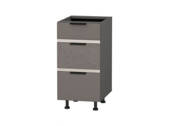 Стол с 3-мя ящиками-метабоксами Грейс 105.59 Оникс Кубанит