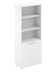 Шкаф высокий полуоткрытый Сигма СГ.851.ВХ.ВХ Белый / Sigma SG.851.WH.WH