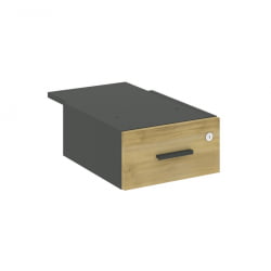 Тумба подвесная с одним ящиком CОНCЕПТ CН.ПТ-003 Б/В Дуб Винченцо Антрацит / CONCEPT CN.PT-003 B/W