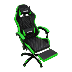 Кресло 892-1 цвет черный/зеленый с массажем 892-1-блаcк-греен-масс / 892-1-black-green-mass