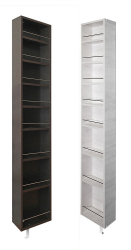 Поворотный шкаф в белом глянцевом стекле Лупо Шелф (левый) Венге