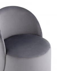 Пуф Лореен вращающийся велюр Серый / Loreen