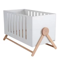 Кроватка для новорожденных Микуна Свинг Биг Вхите/Ватервоод / Micuna Swing Big White/Waterwood