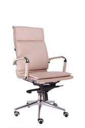 Кресло руководителя Нерей М экокожа Бежевый / Nerey M