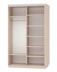 Шкаф-купе двухдверный Экспресс Дуо 1400х2400х Сакура/Дуб молочный / 1400х2400h