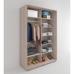 Шкаф с зеркалом Акцент-Дуэт КВ 1000х600 Ясень шимо светлый