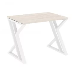 Стол рабочий ЛОФТ ВР.Л-СРЗ-1.7 Металл белый Денвер светлый / LOFT VR.L-SRZ-1.7