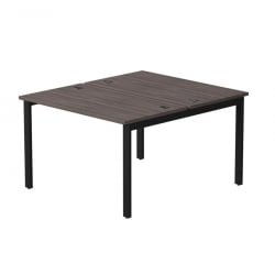 Бенч-система на 2 места на металлокаркасе, опоры 45 гр Еверпроф ЕВО 254С015 Дуб Пасадена Черный / Everprof EVO 254S015