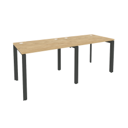 Рабочая станция на П-образном м/к ОНИКС О.МП-РС-2.1.7 Тиквуд Светлый/Антрацит / ONIX O.MP-RS-2.1.7