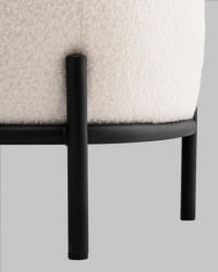 Пуф Стоун П букле Флуффй молочный / Fluffy