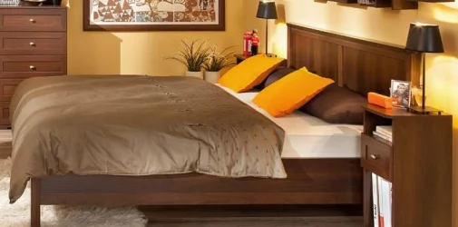 Кровать (1200) Шерлоcк 44 Орех шоколадный (спальня) / Sherlock