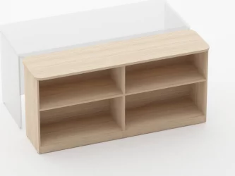 Тумба приставная к столу Глассй 3.18.104 Орех / Glassy