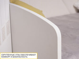 Кровать с ящиком Монако 903.05 Белый шпон/Даллас Айвори