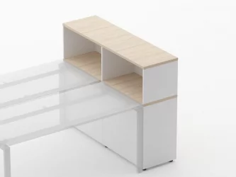Тумба комбинированная высокая для рабочего модуля Дека 9.04.145 Туя/Белый / Deka