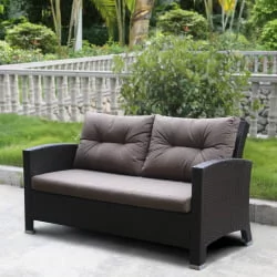 Плетеный диван из искусственного ротанга АФМ-205Б Бровн/Лигхт бровн / AFM-205B Brown/Light brown