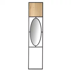 Панель для прихожей с зеркалом Лофт Дуб Натур / Loft