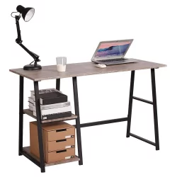 Стол на металлокаркасе БРАБИКС ЛОФТ CД-006 Мореный дуб / BRABIX LOFT CD-006