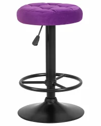 Табурет барный ДОБРИН БРУНО БЛАCК велюр Фиолетовый МДЖ9-58 / DOBRIN BRUNO BLACK MJ9-58