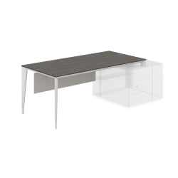 Стол под опорную тумбу 800 Атлас НЗ-0110.БТ.АЛ Бренсон Трюфель Алюминий / Atlas NZ-0110.BT.AL