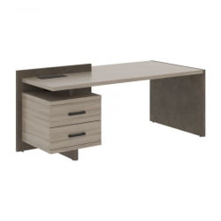 Стол руководителя левый ВООД&СТОНЕ СФ-531311 Дрифтвуд Бетон Чикаго темный / WOOD&STONE