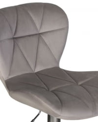 Стул барный ДОБРИН БАРНИ (серый велюр (МДЖ9-75)) 2 шт / DOBRIN BARNY (MJ9-75))