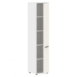 Шкаф-колонка с глухой дверью ЕДИС ЕХCС 42.1 Ясень Траун Мокко Белый / EDIS EHCS