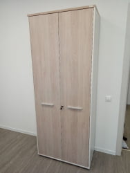 Шкаф для одежды 4 широкий Дека 10.19.301 Дуб Сантана светлый/Белый / Deka