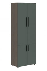 Шкаф с глухими средними и малыми дверьми ВЕЛИОН ВХCС 80.3 Нефрит Дуб Сильвер / VELION VHCS