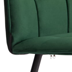 Стул обеденный Бари (2 шт. в упаковке) ЛТ, велюр, Дееп Форест (изумруд), 41х55х89 см / Bari LT, Deep Forest
