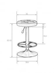 Табурет барный ДОБРИН БРУНО ГОЛД (бежевый велюр (МДЖ9-10)) 2 шт / DOBRIN BRUNO GOLD (MJ9-10))