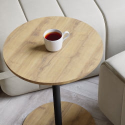 Круглый стол Кат Дуб вотан / Черный