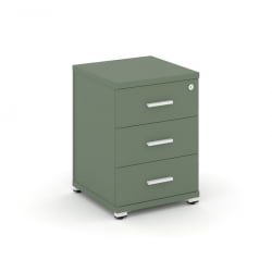 Тумба опорная/приставная с 3-мя ящиками CОНCЕПТ CН.ТУО-001 Б/В Кобо Белый / CONCEPT CN.TUO-001 B/W