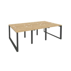 Рабочая станция на О-образном м/к ОНИКС О.МО-Д.РС-6.0.7 Тиквуд Светлый/Антрацит / ONIX O.MO-D.RS-6.0.7