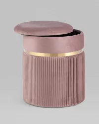 Банкетка Миранда с ящиком велюр Розовый