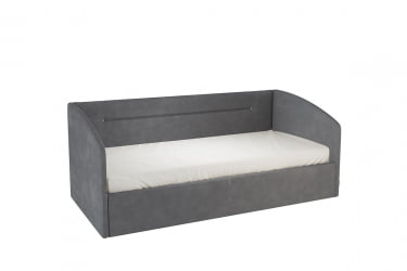 Односпальная кровать с подъемным механизмом Альба (Софа) КМ.С-16 графит (велюр) / КМ.S-16