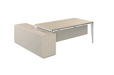 Стол под опорную тумбу 1700 Атлас НЗ-0100.ЙН.АЛ Ясень Наварра Алюминий / Atlas NZ-0100.YN.AL