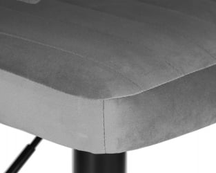 Стул барный ДОБРИН CХАРЛЙ БЛАCК (серый велюр (МДЖ9-75)) / DOBRIN CHARLY BLACK (MJ9-75))