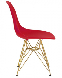 Стул обеденный ДОБРИН ДСР (ножки золотые, цвет красный (Р-02)) 4 шт / DOBRIN DSR (R-02))