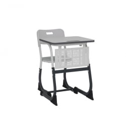 Парта одноместная регулируемая по высоте СМАРТЙ ПЛУС 600х500 (рост 3-5) Антрацит/Белый/Серый Кромка Антрацит / SMARTY PLUS