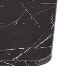 Стол обеденный ТИБИ нераздвижной ЛДСП, 68,6 х 110 х 75 см, Мрамор черный/Белый / TIBI