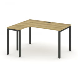 Стол эргономичный левый CОНCЕПТ CН.ОСА-002(Л) Дуб Винченцо Антрацит / CONCEPT CN.OSA-002(L)