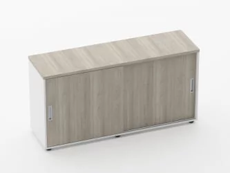 Тумба-купе для рабочего модуля Дека 9.02.145 Дуб Сантана светлый/Белый / Deka