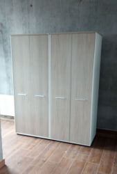 Шкаф для одежды 4 широкий, глубокий Дека 10.19.303 Дуб Сантана светлый/Белый / Deka