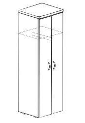 Шкаф для одежды малый с замком Альфа 61.43