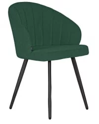 Стул обеденный ДОБРИН НАОМИ (ЭМАЛЬ ЧЕРНЫЙ МУАР велюр Катаниа Изумруд) / DOBRIN NAOMI Catania Izumrud)