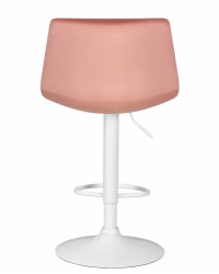 Стул барный ДОБРИН ТАИЛОР ВХИТЕ (пудрово-розовый велюр (МДЖ9-32)) 2 шт / DOBRIN TAILOR WHITE (MJ9-32))