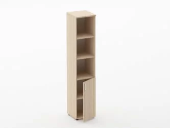 Шкаф высокий полуоткрытый Глассй 6.19.12Пр Дуб молочный / Glassy