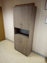 Шкаф высокий закрытый с нишей Твин 16.16.151 Дуб Верцаска / Twin